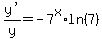%22y%27%22%2Fy=-7%5Ex%2Aln%287%29