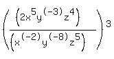 %28%28%282x%5E5y%5E-3z%5E4%29%29%2F%28%28x%5E-2y%5E-8z%5E5%29%29%29%5E3