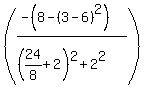 %28%28-+%288+-+%283+-+6%29%5E2%29%29%2F%28%2824%2F8+%2B+2%29%5E2+%2B+2%5E2%29%29