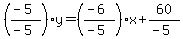 %28%28-+5%29%2F%28-+5%29%29y+=+%28%28-+6%29%2F%28-+5%29%29x+%2B+60%2F%28-+5%29