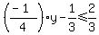 %28%28-1%29%2F4%29y+-+1%2F3+%3C=+2%2F3