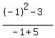 %28%28-1%29%5E2-3%29%2F%28-1%2B5%29