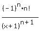 %28%28-1%29%5En%2An%21%29%2F%28x%2B1%29%5E%28n%2B1%29