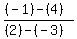 %28%28-1%29-%284%29%29%2F%28%282%29-%28-3%29%29