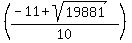 %28%28-11%2Bsqrt%2819881%29%29%2F10%29