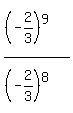 %28%28-2%2F3%29%5E9%29%2F%28%28-2%2F3%29%5E8%29