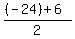 %28%28-24%29%2B6%29%2F2