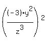 %28%28-3%29y%5E2%2Fz%5E3%29%5E2