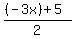 %28%28-3x%29%2B5%29%2F2