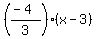 %28%28-4%29%2F3%29%2A%28x-+3%29