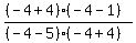 %28%28-4%2B4%29%28-4-1%29%29%2F%28%28-4-5%29%28-4%2B4%29%29