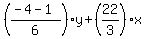 %28%28-4-1%29%2F6%29y%2B%2822%2F3%29x