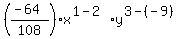 %28%28-64%29%2F108%29x%5E%281-2%29y%5E%283-%28-9%29%29