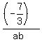 %28%28-7%2F3%29%29%2F%28ab%29