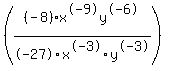 %28%28-8%29x%5E-9y%5E-6%2F-27x%5E-3y%5E-3%29