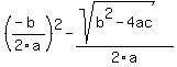 %28%28-b%29%2F2a%29%5E2+-+%28sqrt%28b%5E2-4ac%29%29%2F2a%29%5E2%29