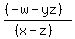 %28%28-w-yz%29%29%2F%28%28x-z%29%29