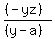 %28%28-yz%29%29%2F%28%28y-a%29%29