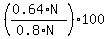 %28%280.64%2AN%29%2F%280.8%2AN%29%29%2A100