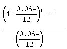 %28%281%2B0.064%2F12%29%5En-1%29%2F%28%280.064%2F12%29%29