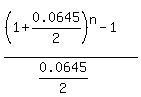 %28%281%2B0.0645%2F2%29%5En-1%29%2F%280.0645%2F2%29