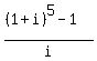 %28%281%2Bi%29%5E5-1%29%2Fi