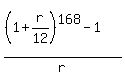 %28%281%2Br%2F12%29%5E168+-1%29%2Fr