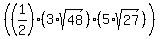 %28%281%2F2%29%2A%283%2A+sqrt%2848%29%29%2A%285%2A+sqrt%2827%29%29%29