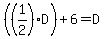 %28%281%2F2%29D%29%2B6=D