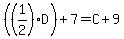 %28%281%2F2%29D%29%2B7=C%2B9