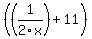 %28%281%2F2x%29%2B11%29