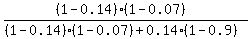 %28%281-0.14%29%2A%281-0.07%29%29%2F%28%281-0.14%29%2A%281-0.07%29%2B0.14%2A%281-0.9%29%29