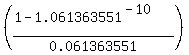 %28%281-1.061363551%5E%28-10%29%29%2F0.061363551%29