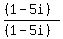 %28%281-5i%29%29%2F%28%281-5i%29%29
