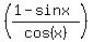 %28%281-sinx%29%2Fcos%28x%29%29