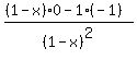 %28%281-x%29%2A0+-+1%2A%28-1%29%29+%2F+%281-x%29%5E2