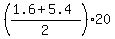 %28%281.6%2B5.4%29%2F2%29%2A20