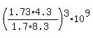 %28%281.73%2A4.3%29%2F%281.7%2A8.3%29%29%5E3%2A10%5E9