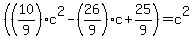 %28%2810%2F9%29c%5E2-%2826%2F9%29c%2B25%2F9%29=c%5E2