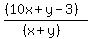 %28%2810x%2By-3%29%29%2F%28%28x%2By%29%29