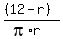 %28%2812-r%29%29%2F%28pi%2Ar%29