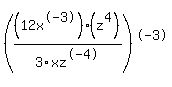 %28%2812x%5E-3%29%28z%5E4%29%2F3xz%5E-4%29%5E-3+