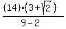 %28%2814%29%283%2Bsqrt%282%29%29%29%2F%289-2%29