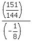 %28%28151%2F144%29%29%2F%28%28-1%2F8%29%29