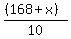 %28%28168%2Bx%29%29%2F10