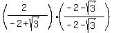 %28%282%29%2F%28-2%2Bsqrt%283%29%29%29%2A%28%28-2-sqrt%283%29%29%2F%28-2-sqrt%283%29%29%29+