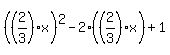 %28%282%2F3%29x%29%5E2-2%28%282%2F3%29x%29%2B1