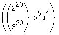 %28%282%5E20%2F3%5E20%29x%5E5y%5E4%29