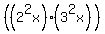 %28%282%5E2x%29%283%5E2x%29%29