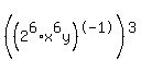 %28%282%5E6%2Ax%5E6y%29%5E-1%29%5E3